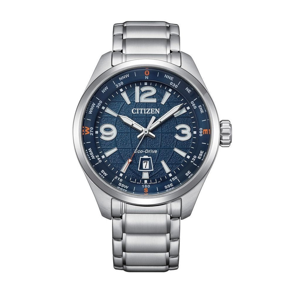 Citizen Watch Outdoor Traveler Eco Drive Blue Dial 42Mm AW183088L