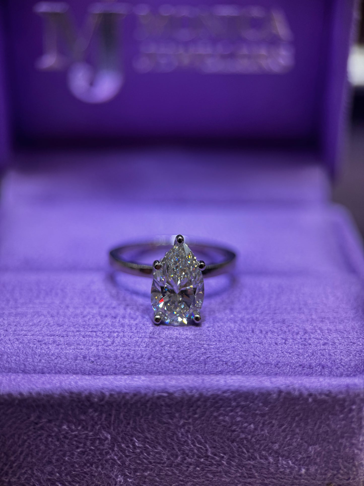 Hidden halo Lab Engagement ring