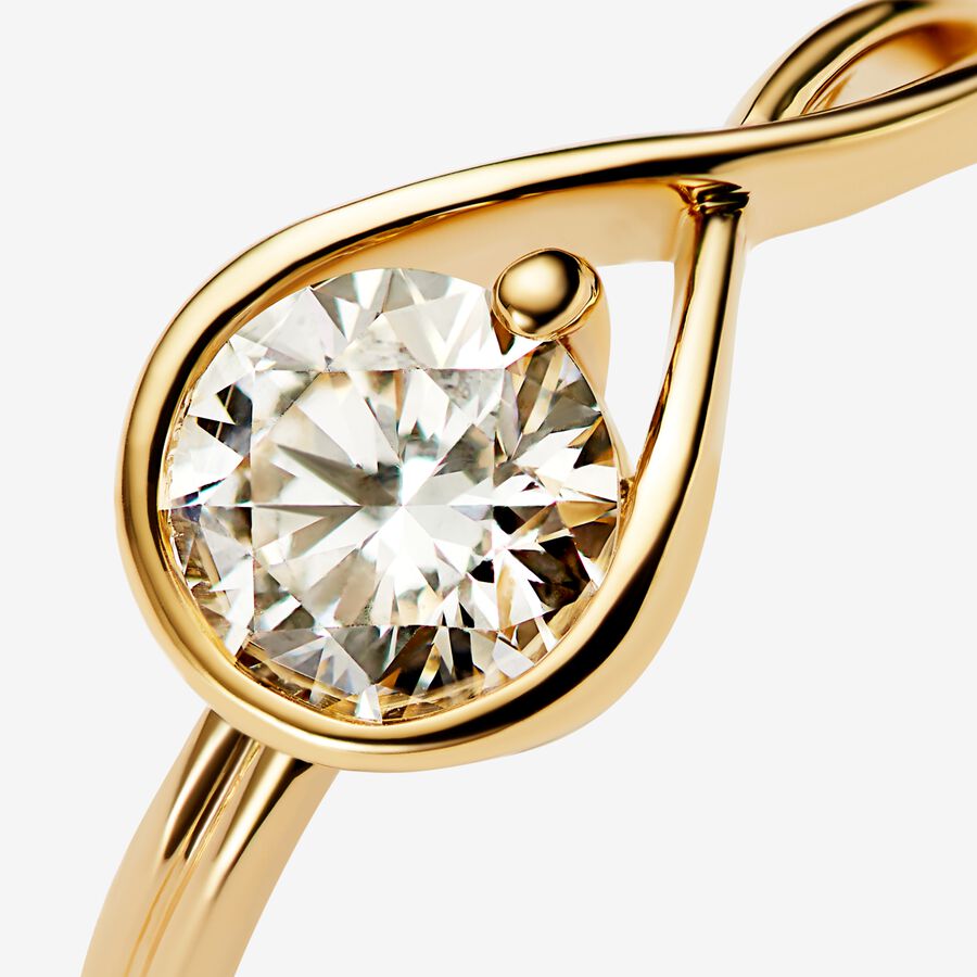 Pandora Infinite 14k Gold Lab-grown Diamond Ring