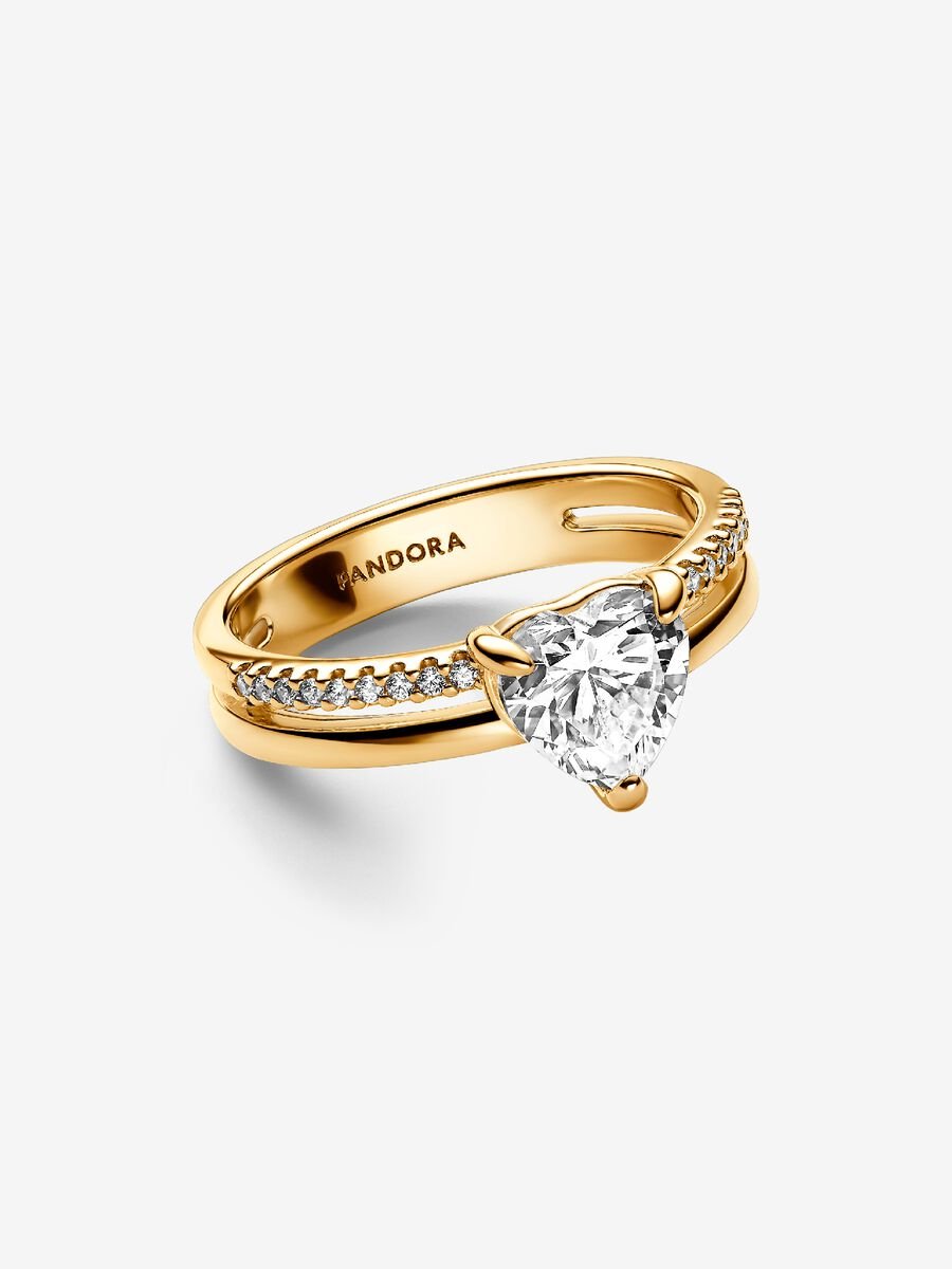 Double Band Heart Ring