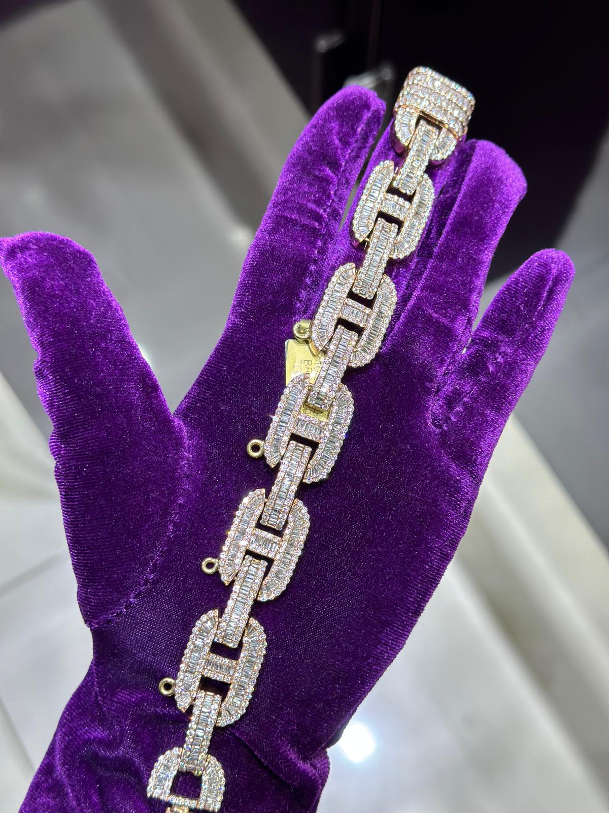 10k rose gold 20ctw Gucci Link Diamond Bracelet – Monica Jewelers