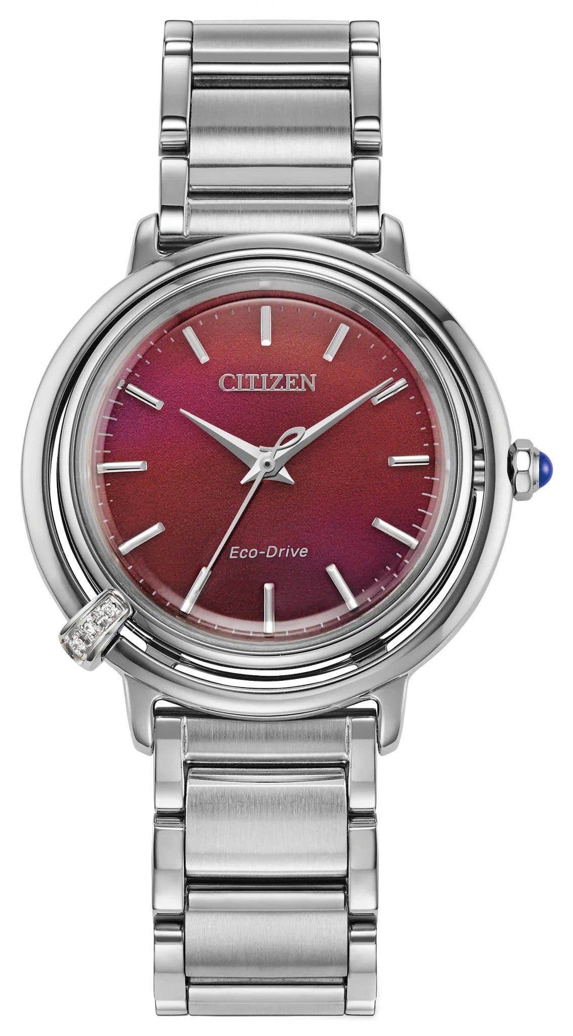 Citizen L Arcly Red Dial Stainless Steel Bracelet EM1091-67X EM109167X