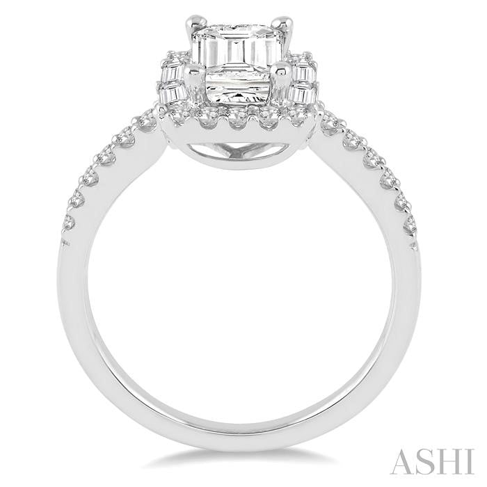 1/2 Ctw Diamond Semi-Mount Engagement Ring in 14K White Gold
