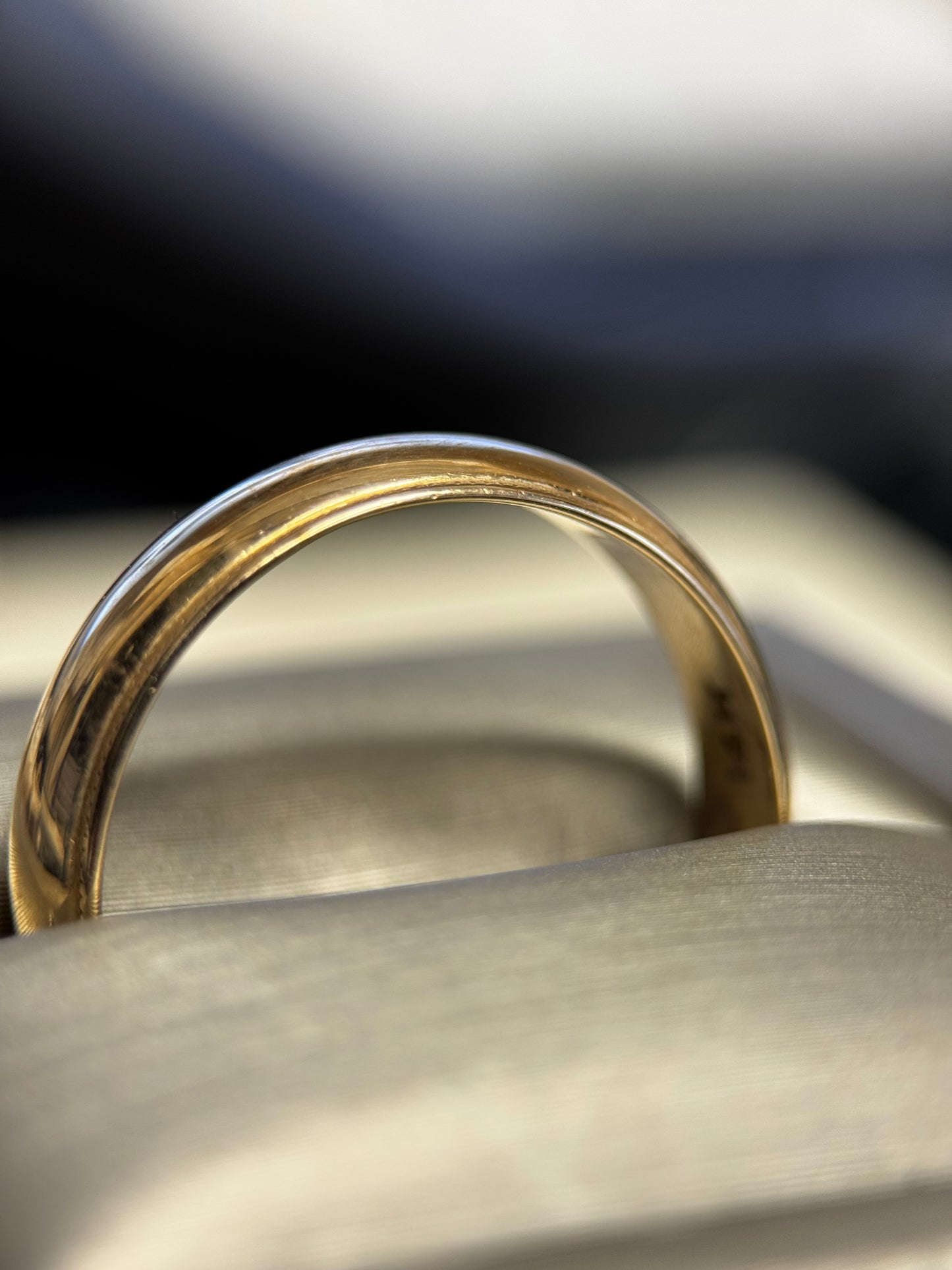 14k yellow gold Milgrain Wedding band