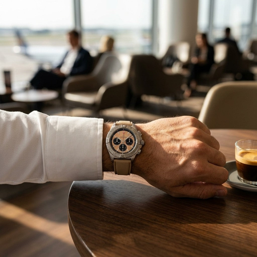 Breitling Avenger B01 Chronograph 44 — Beige Dial — lifestyle