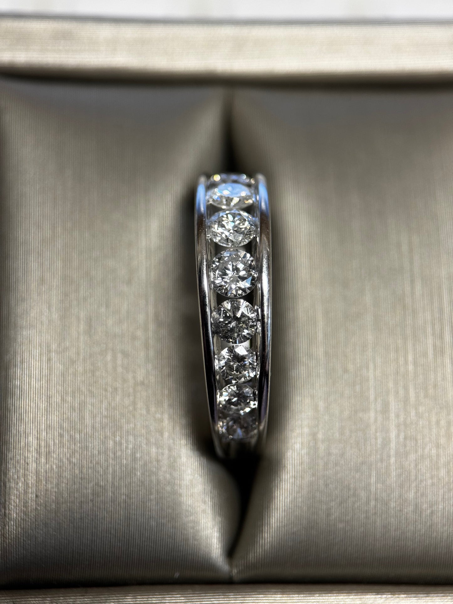 Fabulous 14K White Gold 1.5 Tw Diamond Wedding Band/Ring