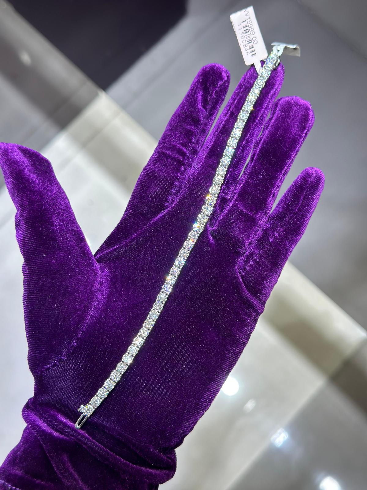 Lab Grown Diamond Tennis Bracelet 10 carats