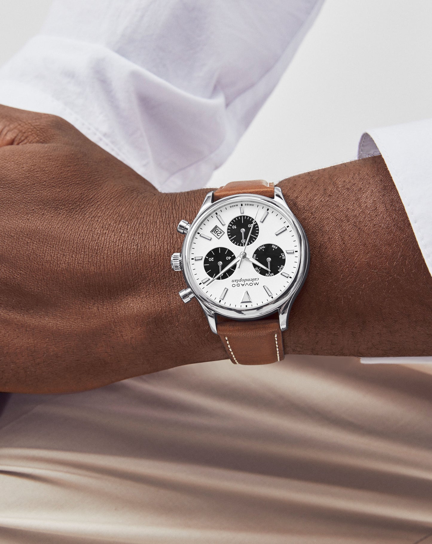 Movado Heritage Calendoplan Chronograph 3650147 43mm Men watch