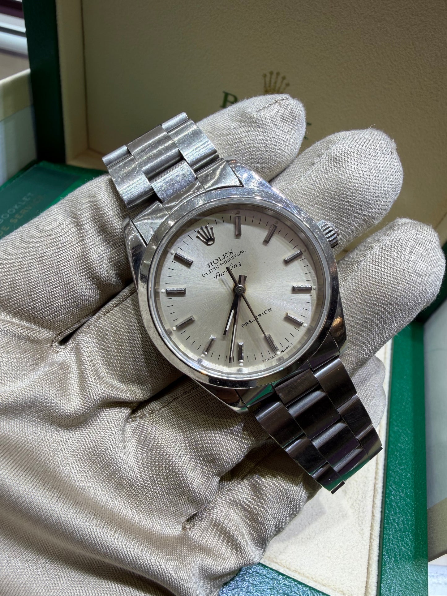 Rolex Air King SS 14000 Silver Dial