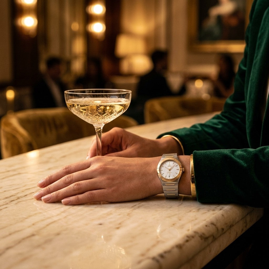 Omega Constellation 39 mm — Steel ‑ Yellow Gold on Steel ‑ Yellow Gold — lifestyle