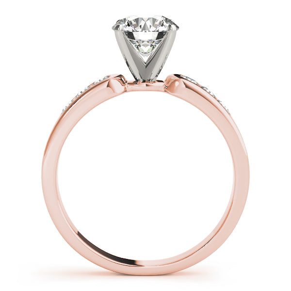 Single Row Channel Set Peg Head Engagement Ring
