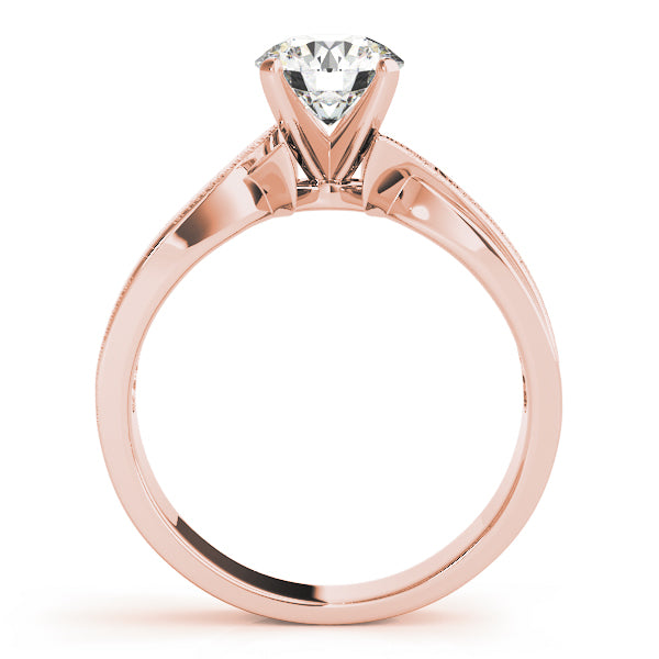 Twisted Textured Solitaire Engagement Ring