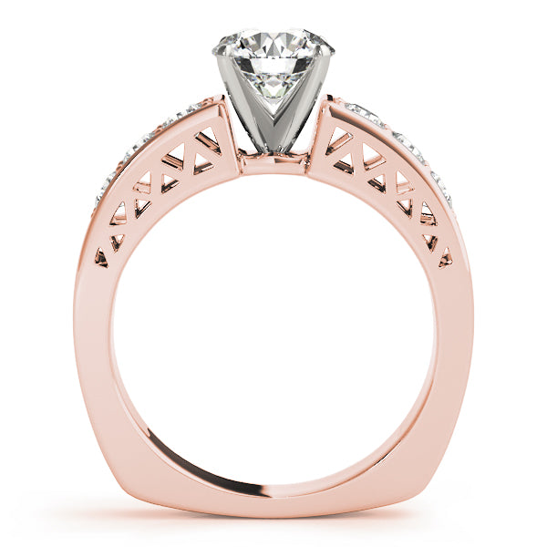Channel Set Single Row Engagement Ring
