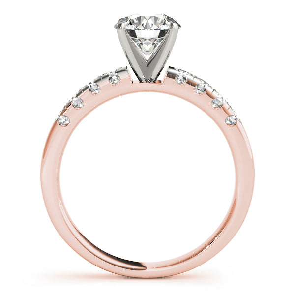Single Row Prong Set Engagement Ring