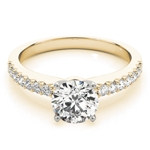 Single Row Prong Set Engagement Rings