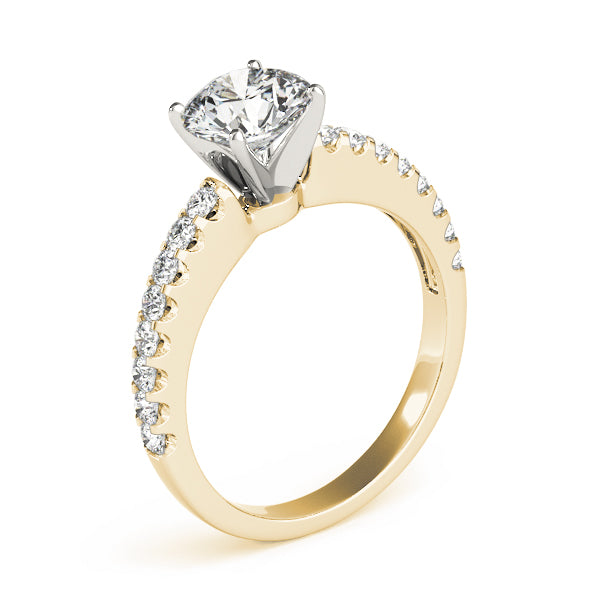 Single Row Prong Set Engagement Rings