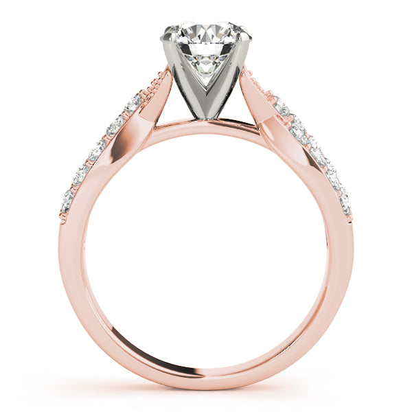 Multirow Twisted Shank Engagement Ring