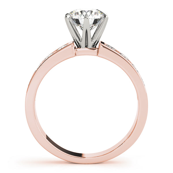 Single Row Channel Set Engagement Ring