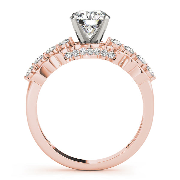 Single Row Prong Hidden Halo Engagement Rings