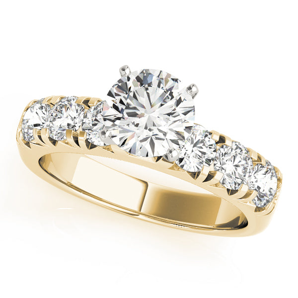 Single Row French Cut Engagement Ring