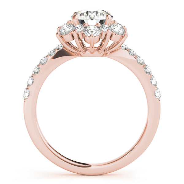 Floral Halo Engagement Ring