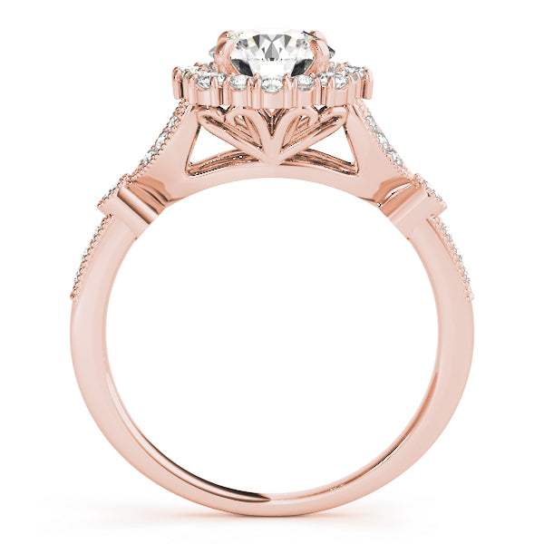 Round Halo Vintage-Inspired Engagement Ring
