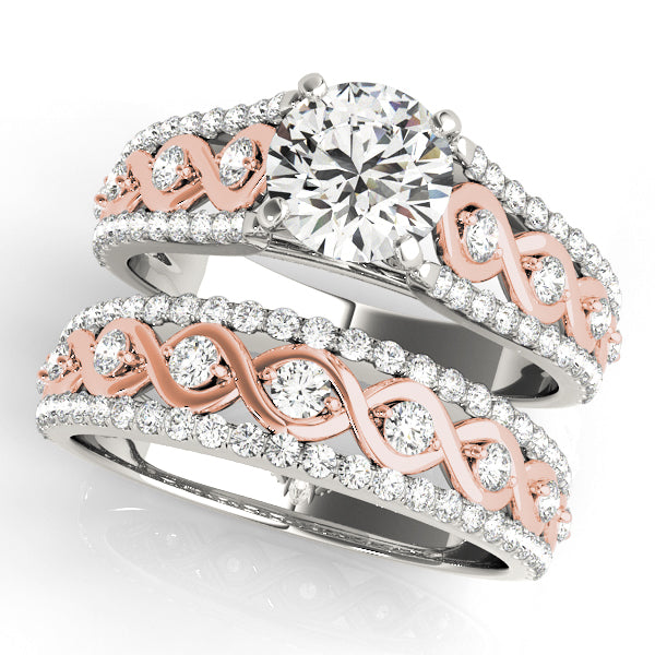 Multirow Infinity Engagement Rings