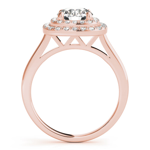 Round Double Halo Engagement Ring