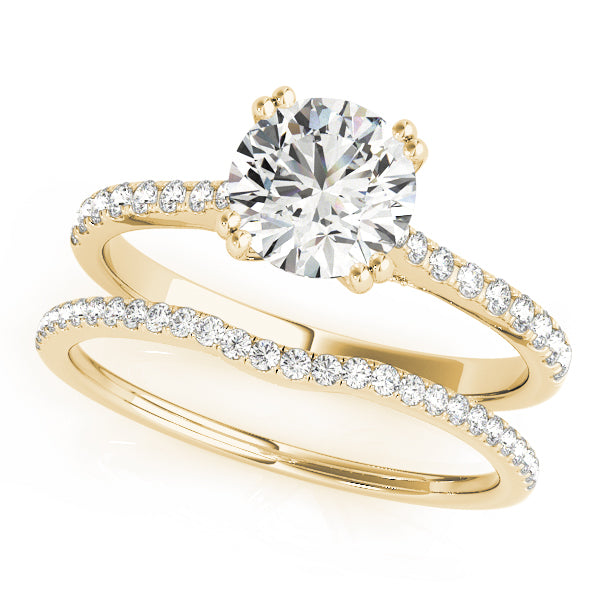 Double Prong Hidden Halo Engagement Ring