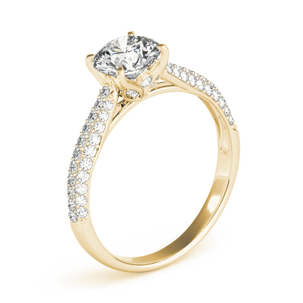 Round Pavé Engagement Ring