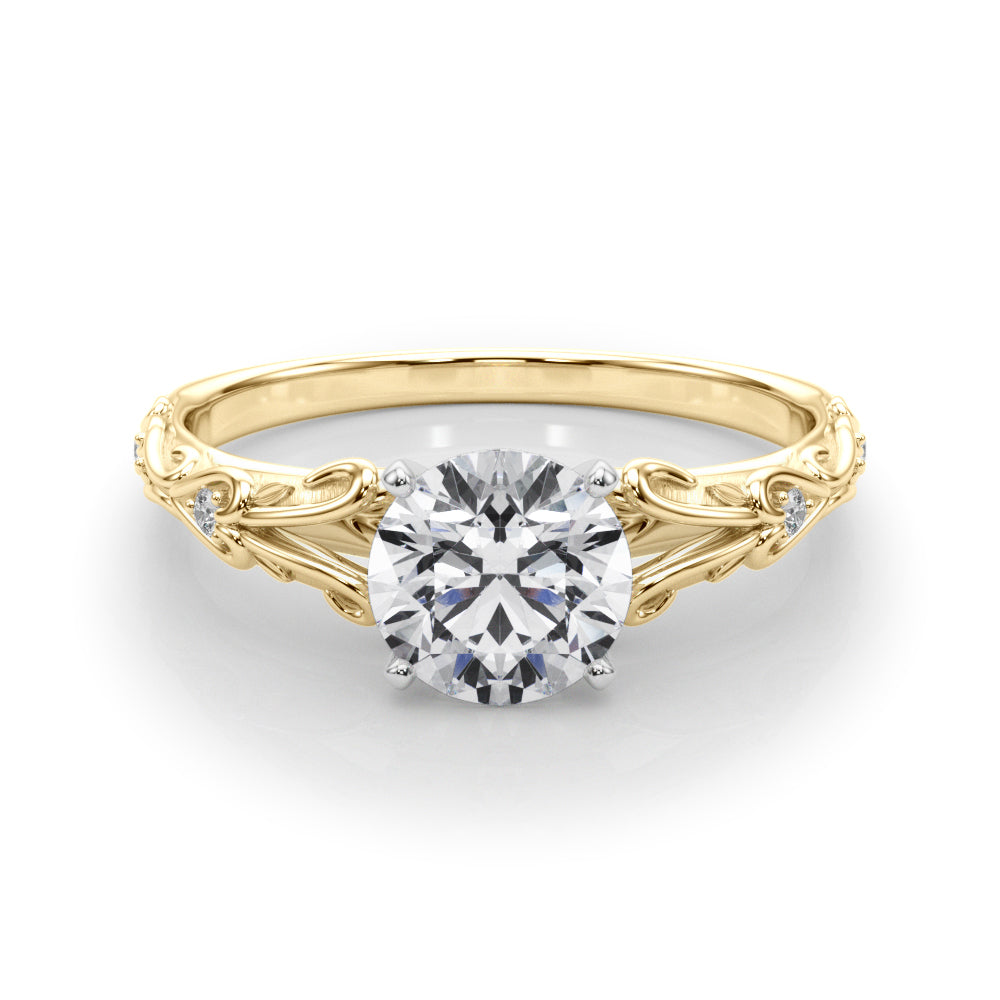 Accented Vintage-Inspired Engagement Ring