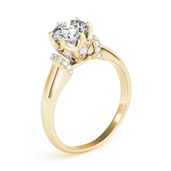 Solitaire Cluster Sides Engagement Rings