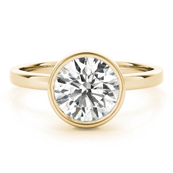 Solitaire Bezel Set Round Engagement Ring