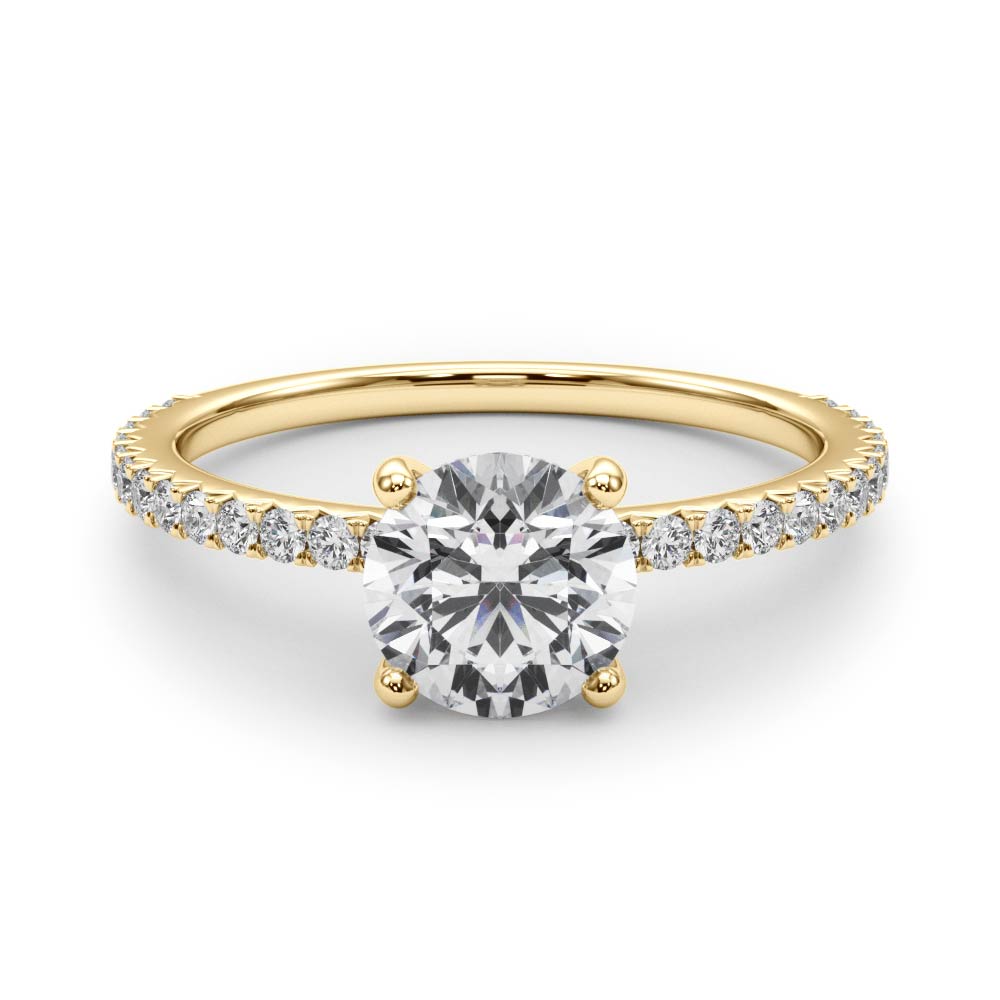 Single Row Round Engagement Ring