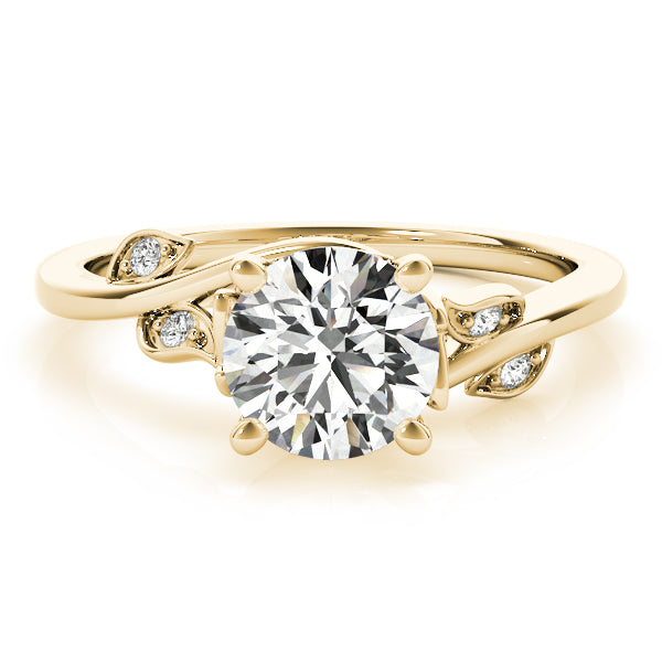 Floral Bypass Engagement Ring