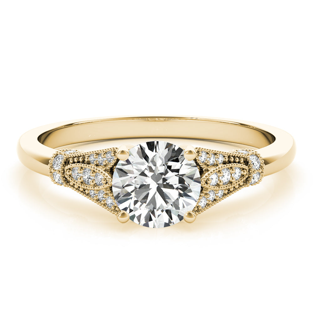 Vintage Marquise Shape Milgrain Engagement Rings