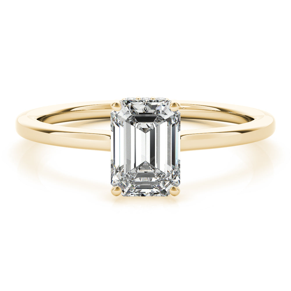 Solitaire Emerald-Cut Engagement Ring