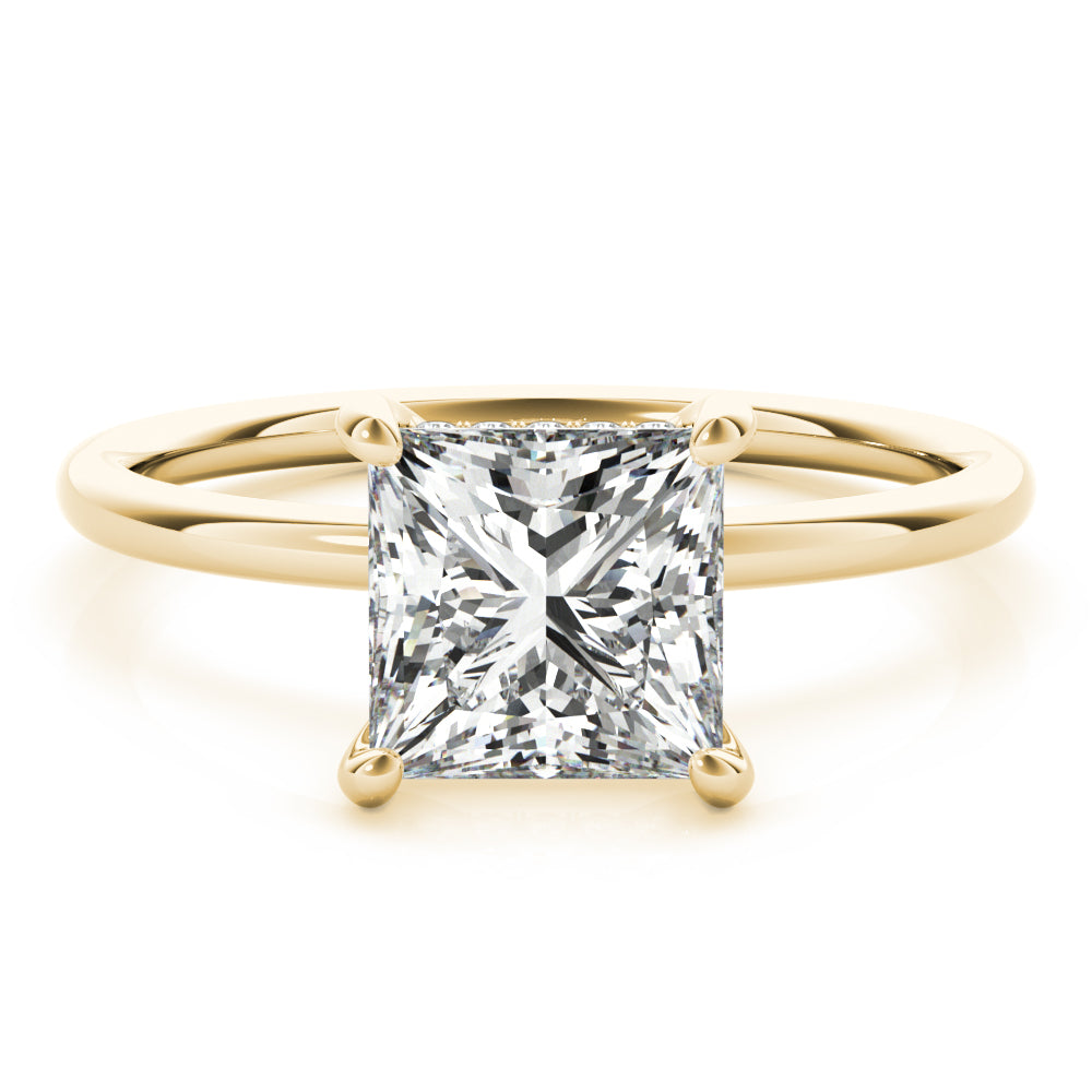 Solitaire Princess-Cut Engagement Rings