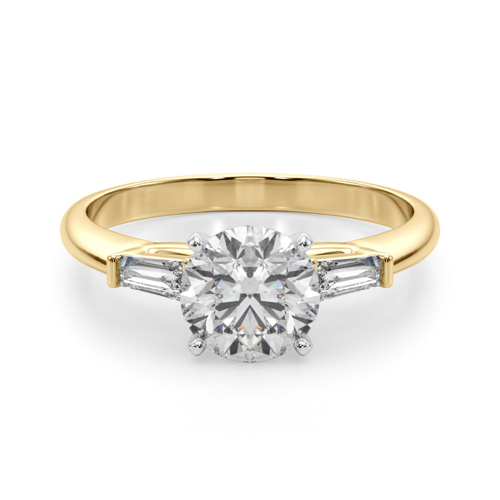 Tapered Baguette 3-Stone Engagement Ring