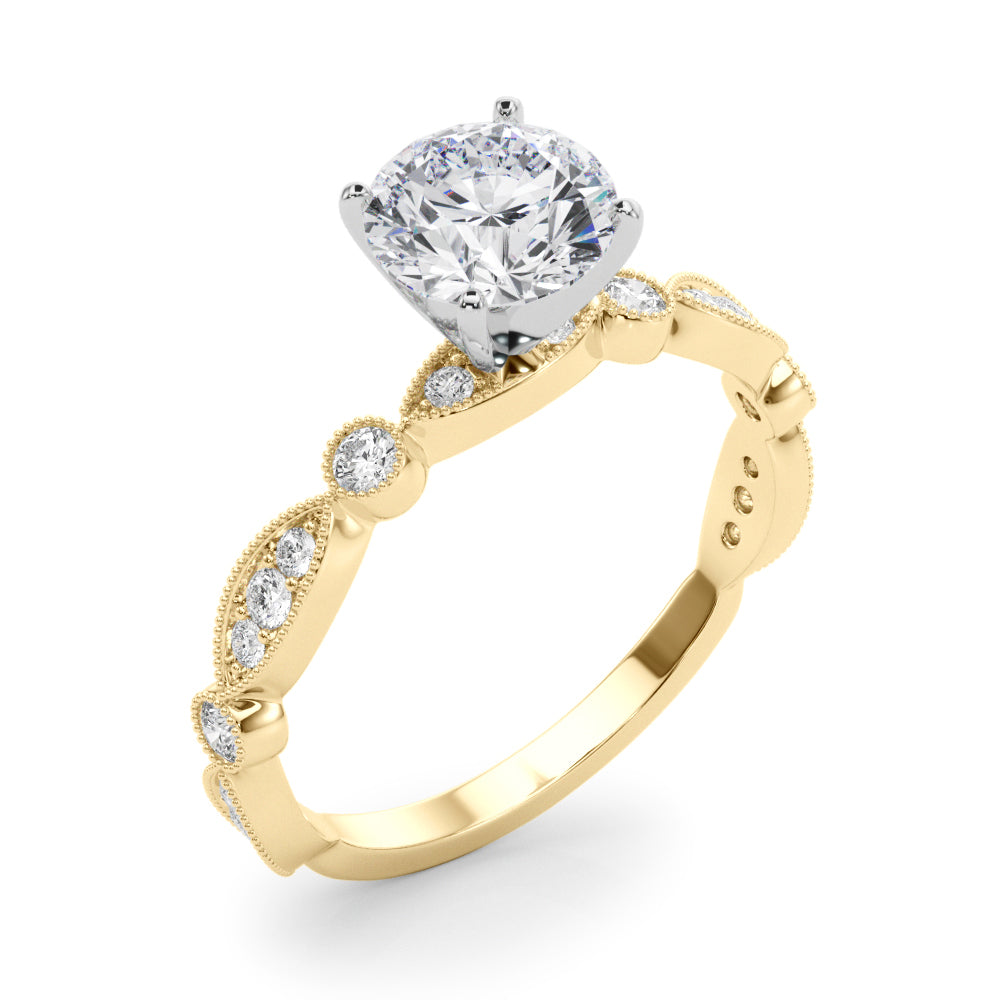 Vintage Inspired Milgrain Engagement Ring