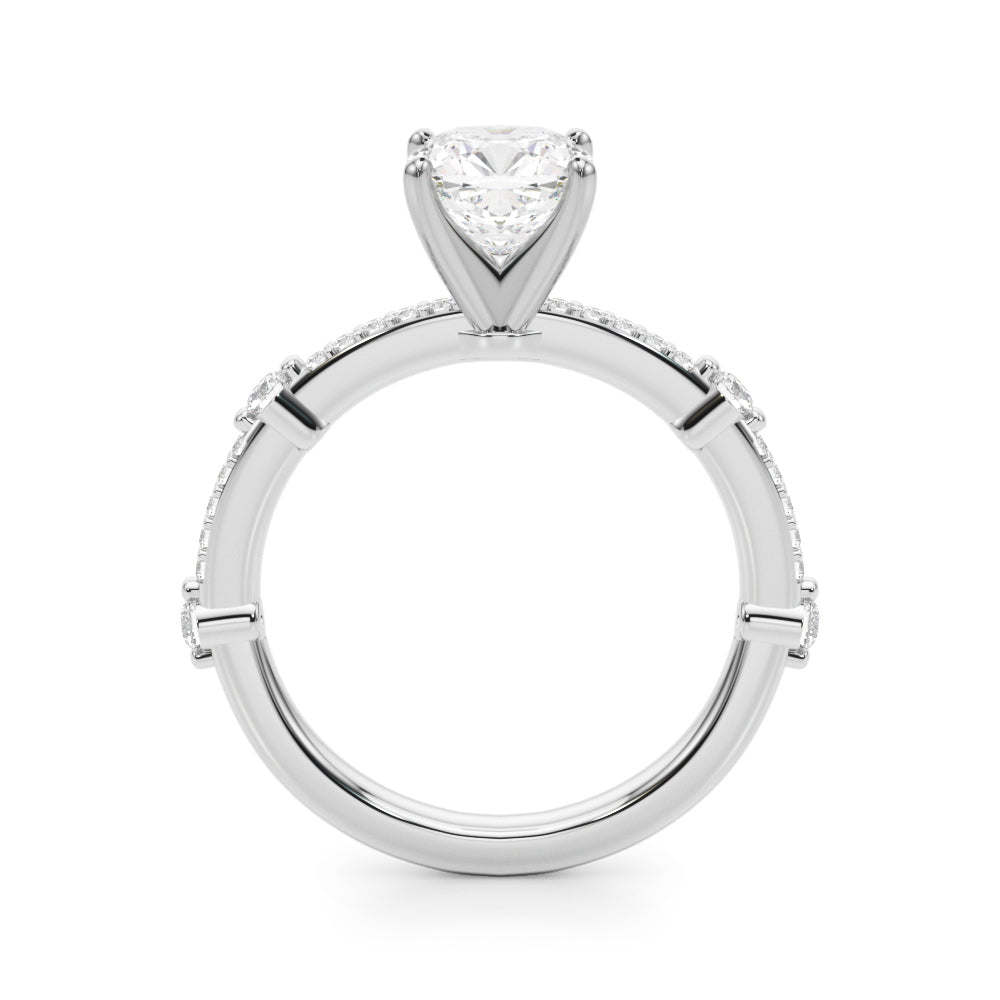 Single Row Engagement Ring