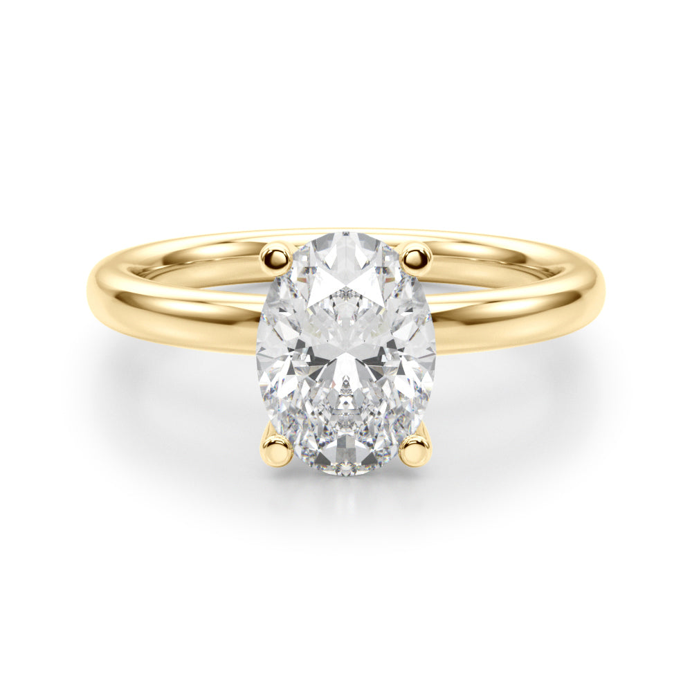 Solitaire Oval Engagement Ring