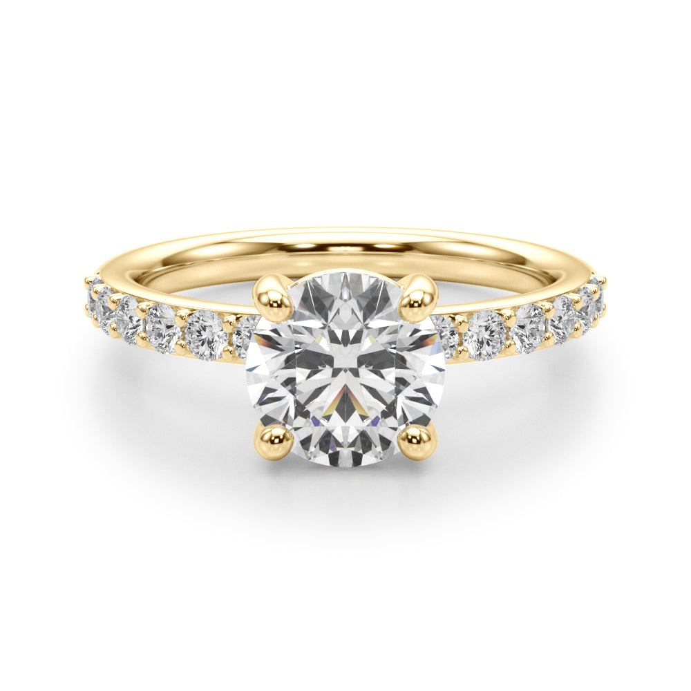 Single Row Round Engagement Ring
