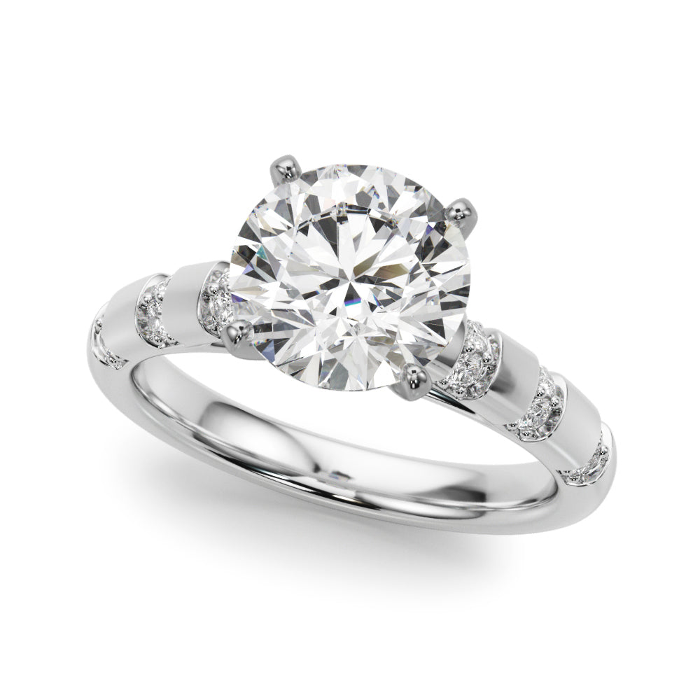 Contemporary Catherdral Engagement Ring