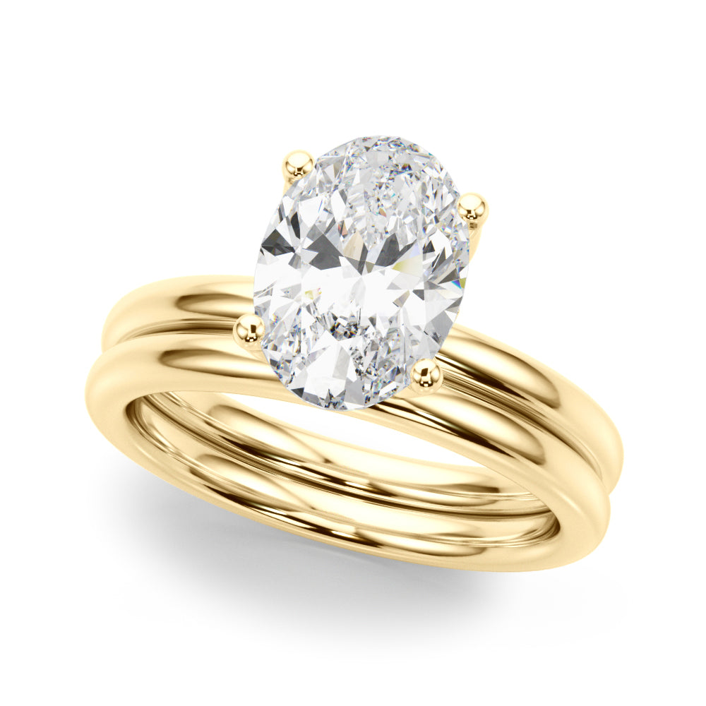 Floral Oval Engagement Ring