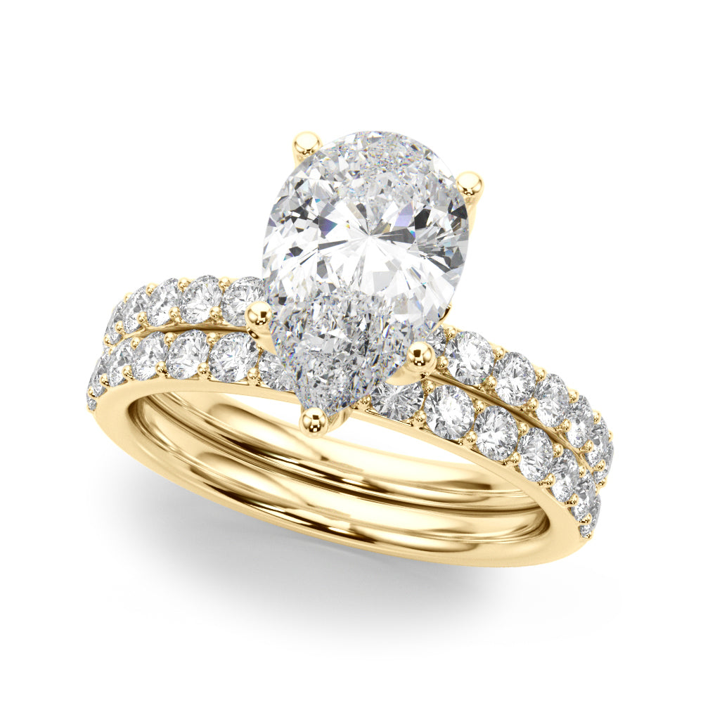 Floral Inspired Pear Engagement Ring