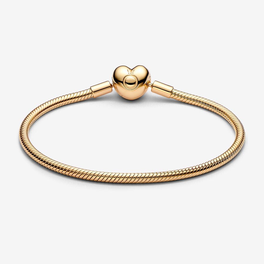 Pandora Moments Heart Clasp Snake Chain Bracelet