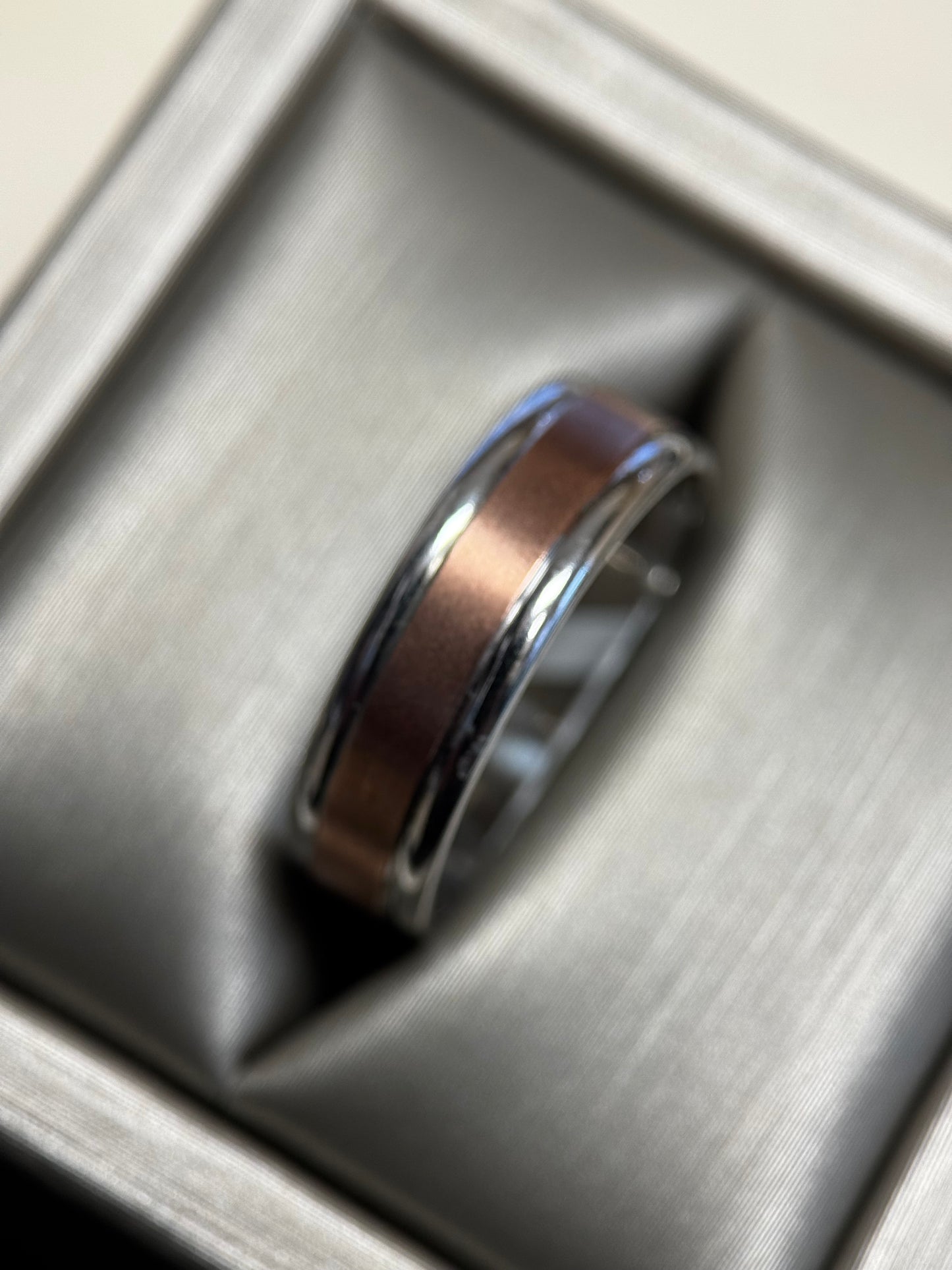 10k Two-Tone Wedding Ring Rose & white gold