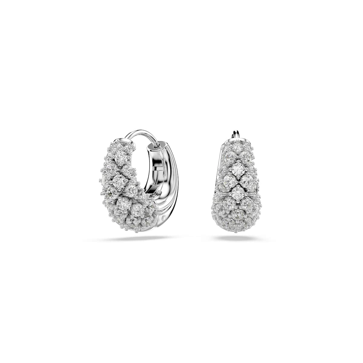 Swarovski Sublima Earrings, White, Rhodium Plated