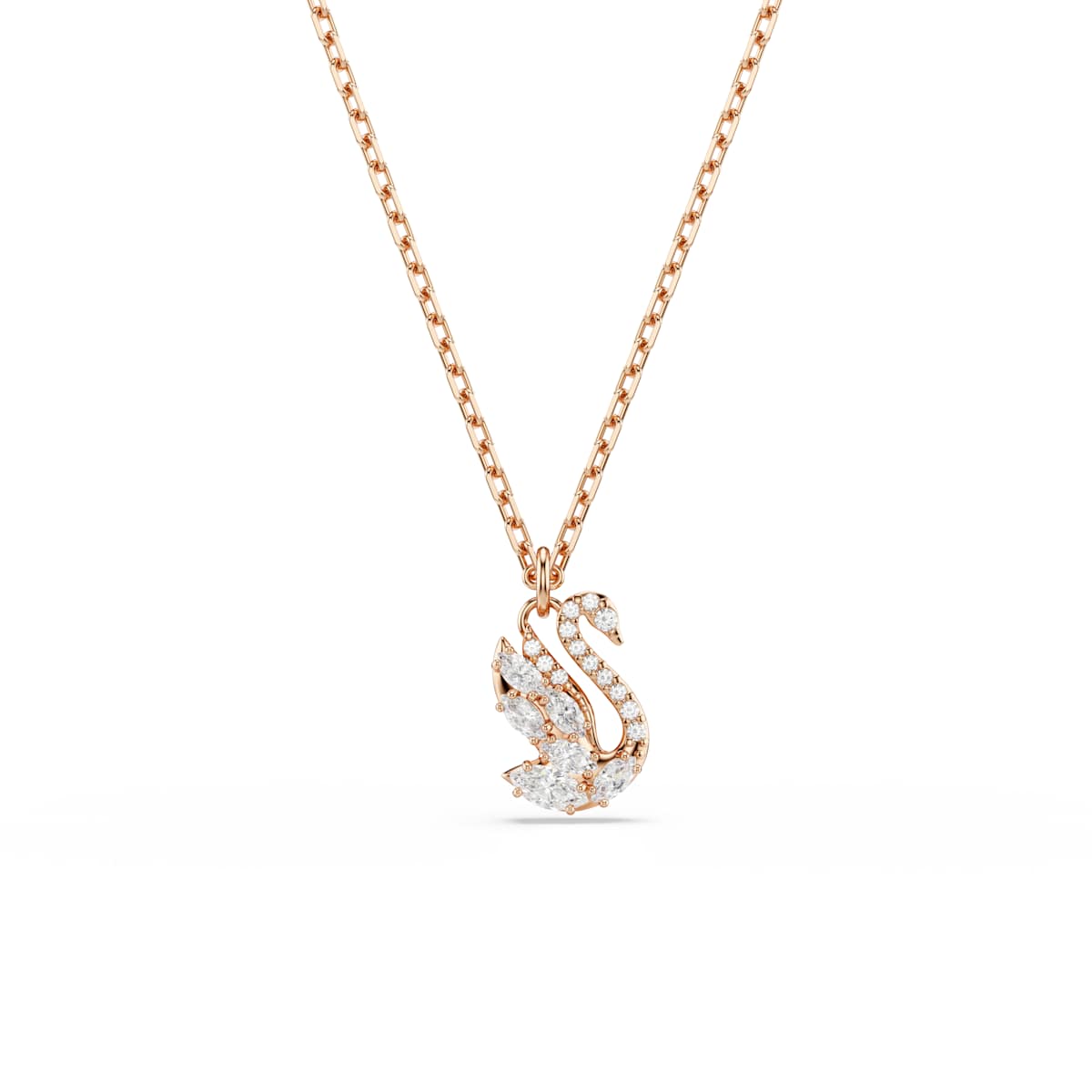 Swarovski Swan Pendant, Rose Gold-Tone Plated